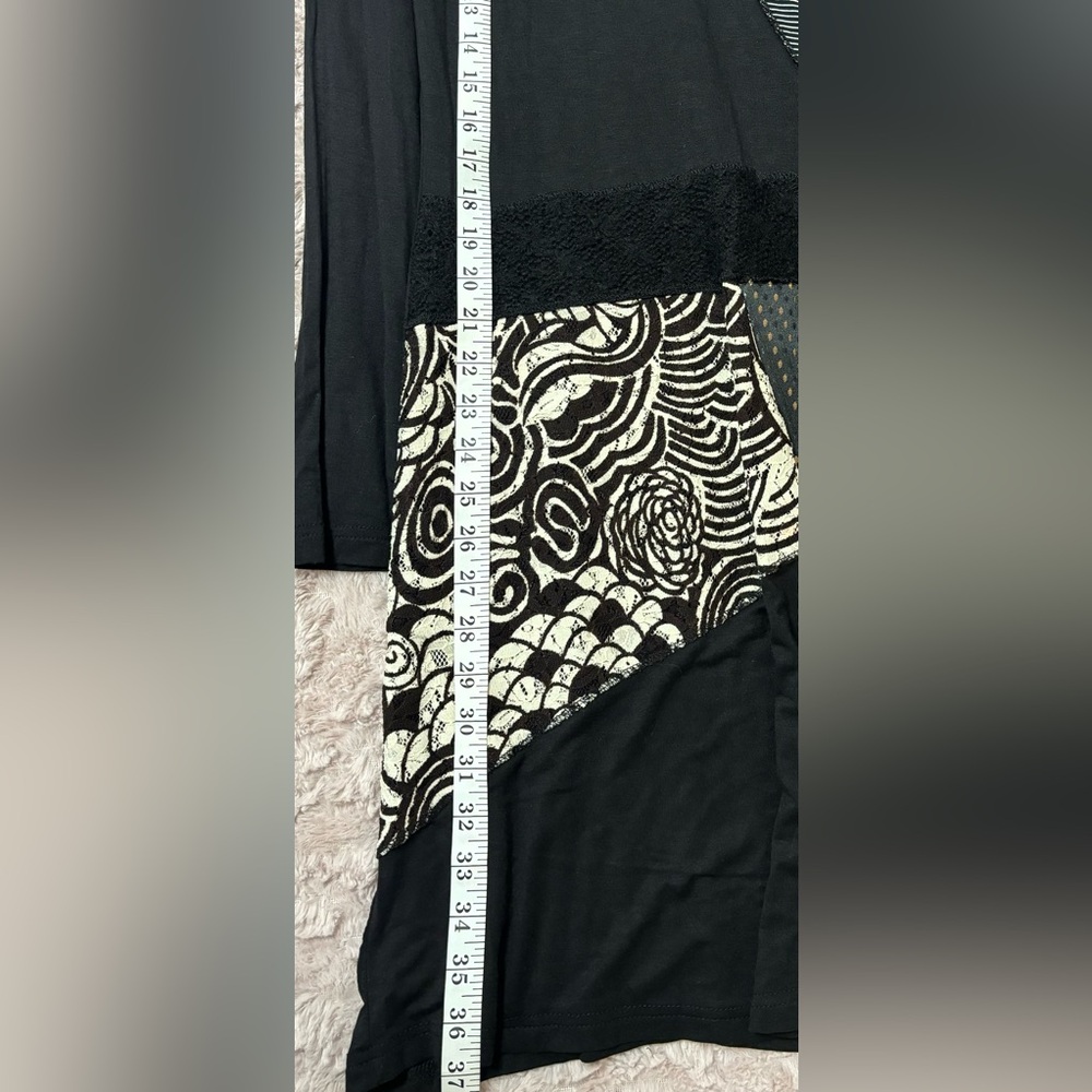NWT Patchwork Design Long Sleeve Dress - Picture 7 of 8